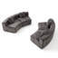 Canapé modulaire semi-circulaire avec 4 coussins-1644476916