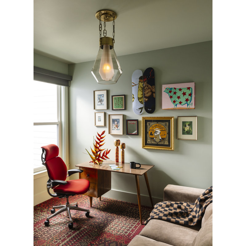 TRAGUS 1 Light Pendant by Noz Nozawa for Corbett Lighting, 17.75" H x 14" W x 14" D