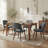  Upholstered Dining Side Chairs with Wood Legs-507314364