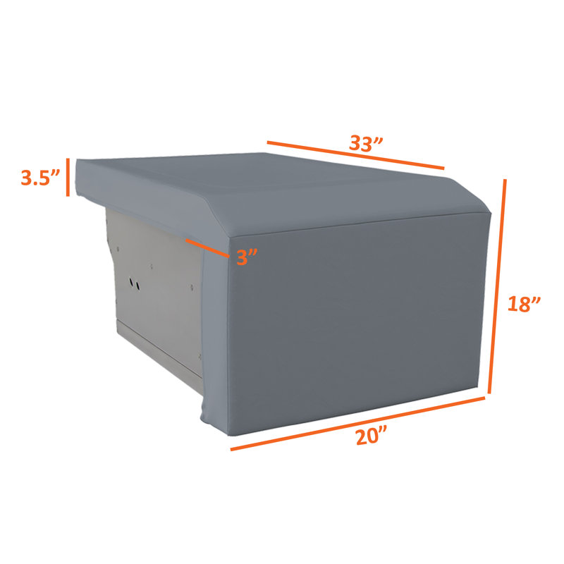 Heavy Duty Waterproof Double Side Burner Cover, Outdoor Windproof Island Built-in-Grill Top Cover, Gray