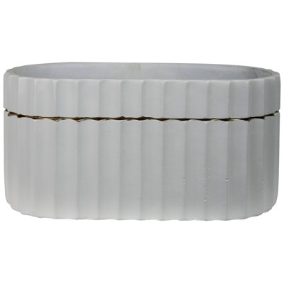 Oval Scalloped Planter