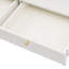 Coiffeuse moderne avec surface blanc crème et structure en métal avec 2 tiroirs pour plus de fonctionnalité
