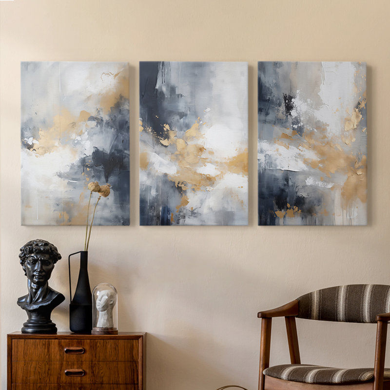 Floral Study Series CXIX - Ensemble de toiles tendues avec châssis Premium - Prêt à être accroché