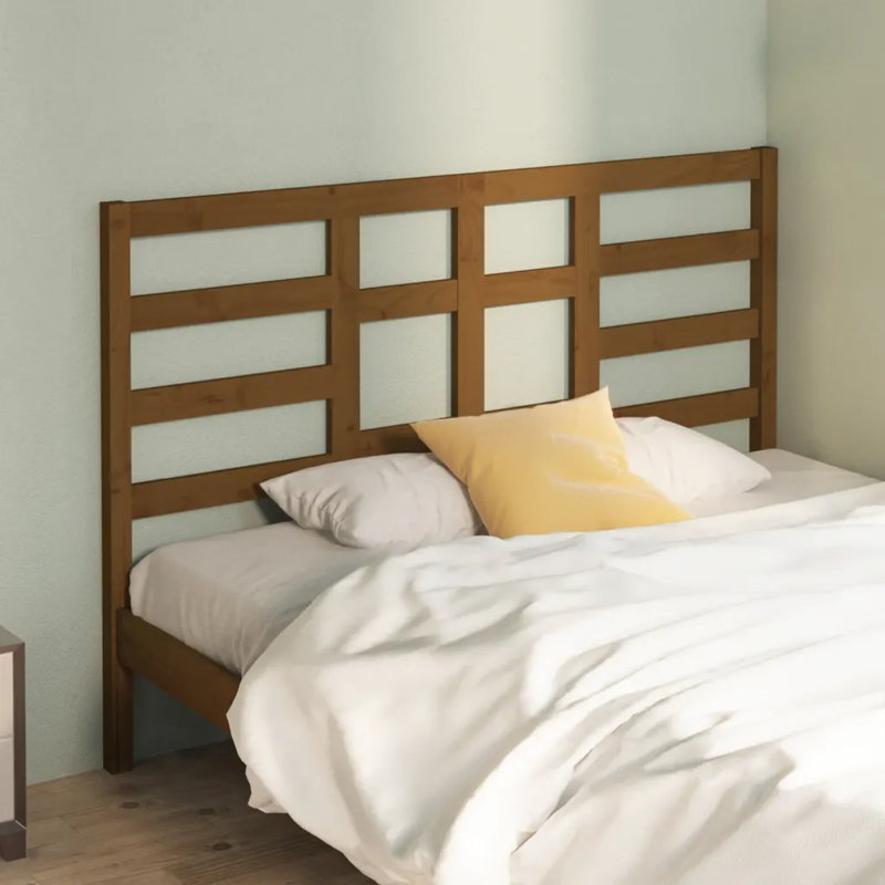 Melillo Solid Wood Headboard, Brown, 141 x 104 cm