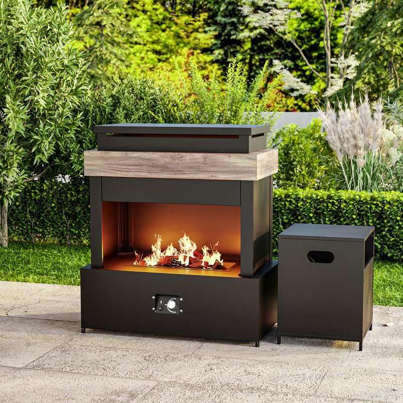 Modern Outdoor Gas Fireplace