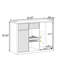 Modern Fluted Design with Built In Power Hub Freestanding Bar Cabinet for Dining Room and Kitchen-666791173-666791195