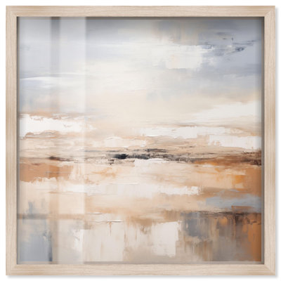 «Coastal Calm Shadowbox Print», art abstrait neutre par Art Remedy