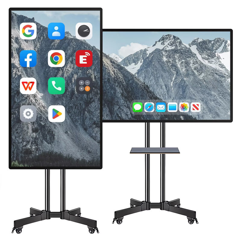 JYXCN Smart Board conférence tactile interactif sans fil 49 po avec écran tactile 4K et intégration des équipes pour le bureau de la classe (avec fixation murale incluse)