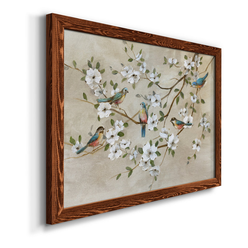 Birds of a Feather - Peinture sur toile encadrée, Érable, H 37,5 po x l 27,5 po x P 1,5 po