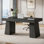 55-inch Medieval Modern Executive Desk