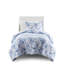 Literie à rayures florales pour lit simple / simple TG, microfibre, attaches intérieures, housse de couette lavable en microfibre pour TG-119384056