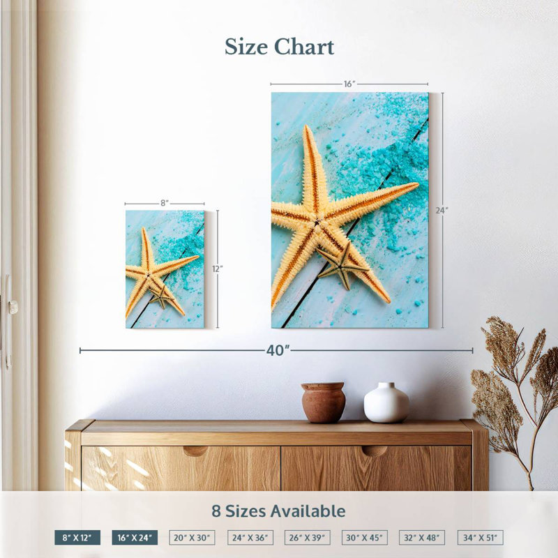 Aletra Starfish Pair, 12" H x 8" W