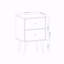Table de chevet en brun rustique et blanc-980916985