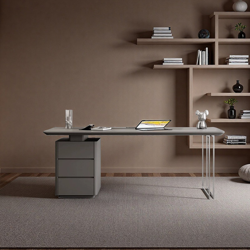 Bureau de qualité supérieure laqué, Blanc, H 29,53 po x l 62,99 po x P 27,56 po