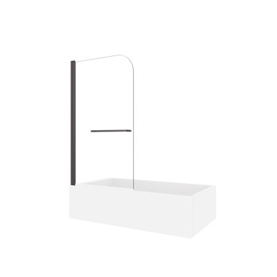 55 po x 60 po x H 60 po. Installation réversible. Porte de douche coulissante double en alliage d'aluminium, verre trempé de 1/4 po (6 mm) avec membrane antidéflagrante, installation facile.