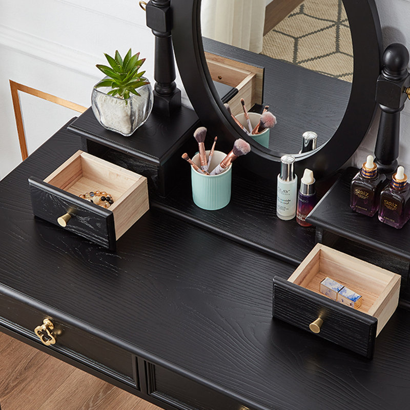 Ensemble de coiffeuse avec miroir et tiroirs