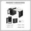 Îlot de cuisine extensible avec rangement double face et prise de courant