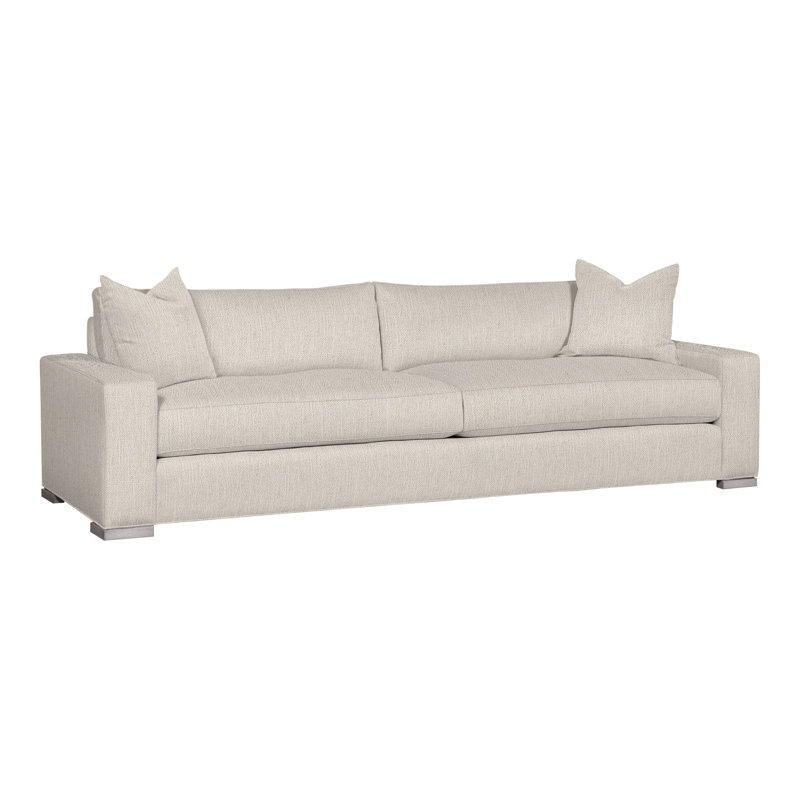 Paxton Upholstered 109'' Sofa, Instant Parchment, Dove Gray