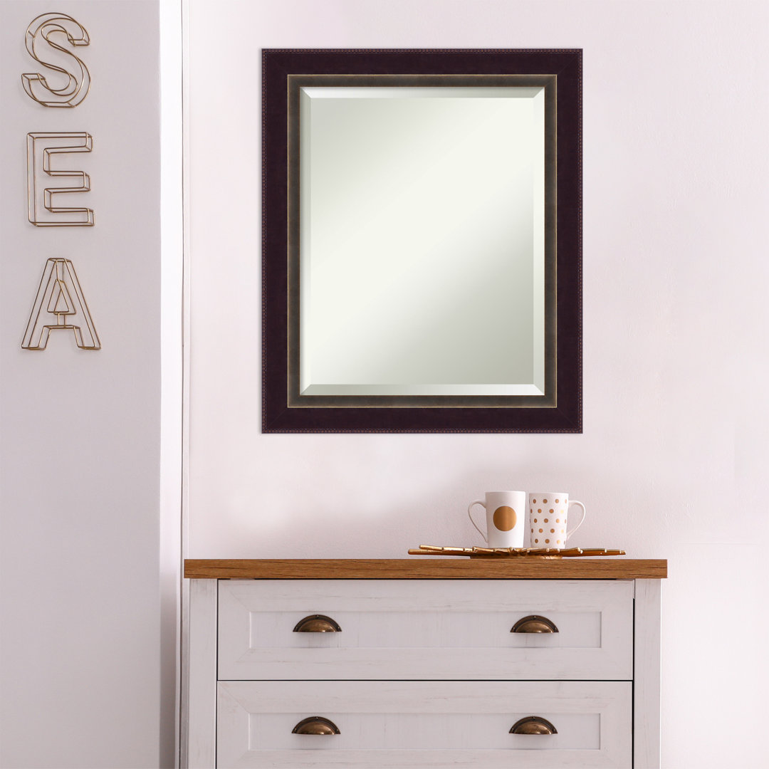 Beveled Wood Wall Mirror Red Barrel Studio® 