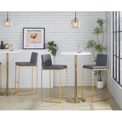 Brieon High Back Faux Leather Bar & Counter Stool