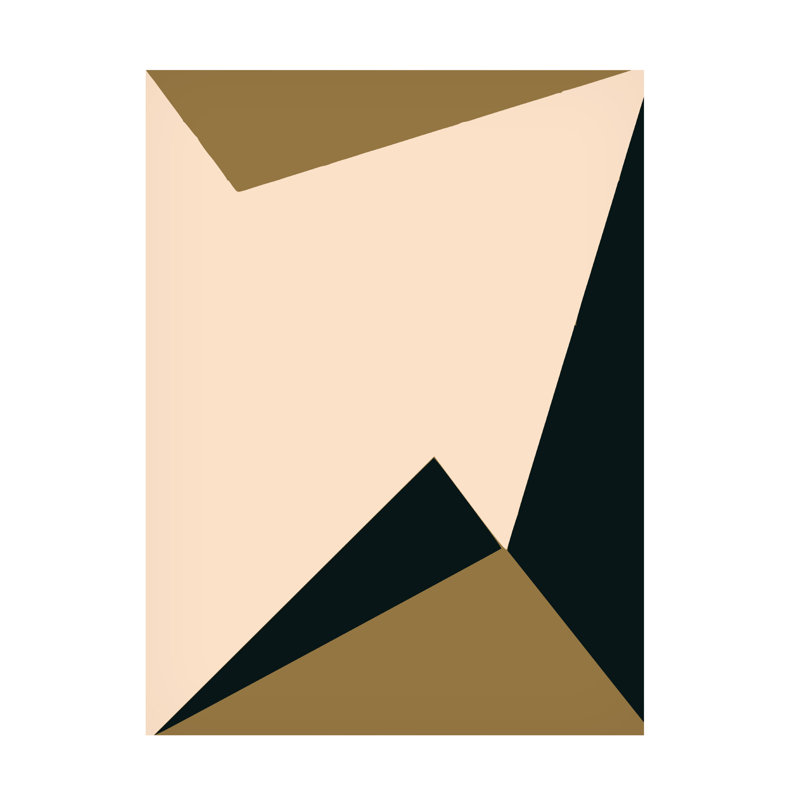 Art sur toile triangulaire boliné, H 35 po x l 47 po