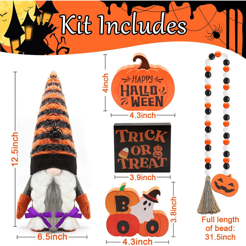 Décorations d'Halloween à plateaux étagés incluant un tour