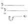 Freestanding Pedestal Sink Supply Kit with P-Trap and Cross Handles