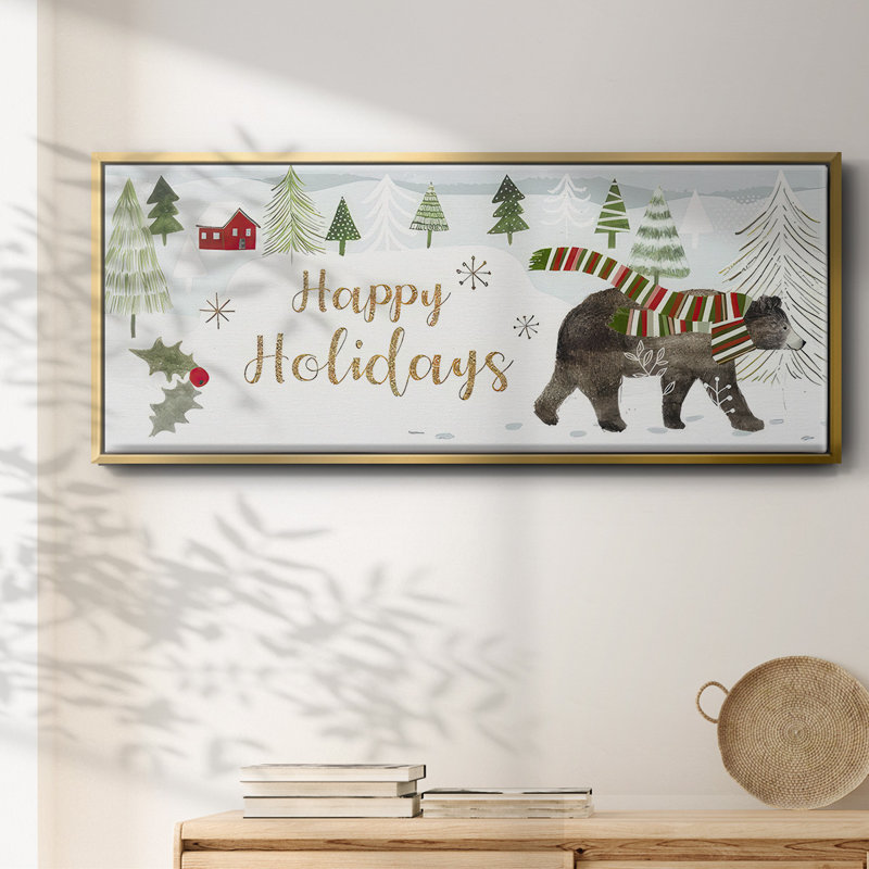 Woodland Christmas Collection - Toile avec cadre en D, H 8 po x l 20 po