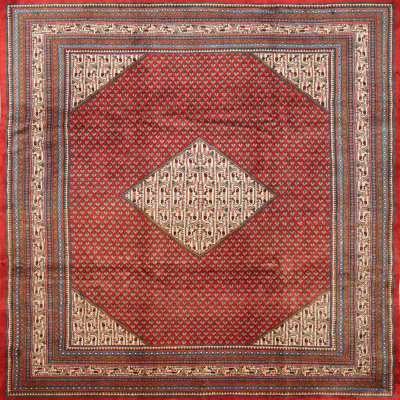 Tapis traditionnel rouge / brun / beige Digrazia