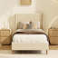 Lit plateforme tapissier sans sommier