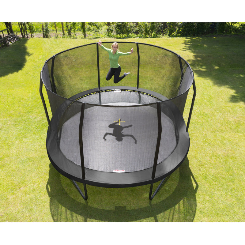 14ft x 17ft Oval JumpKing JumpPod Trampoline with Safety Enclosure