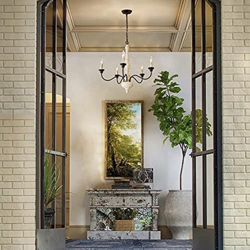 One - Allium Way® - Lustre de style chalet rustique de style rustique rustique de style campagnard rustique de 23,6 pouces vieilli 23 po