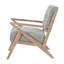 Chaise d'appoint en gris, structure en bois massif, hauteur des accoudoirs de 23 po, fabrication en bois d'hévéa de hauteur de 32,17 po, coussins de siège, profondeur de 22 po, largeur de 32,5 po, rustique moderne-2054758330