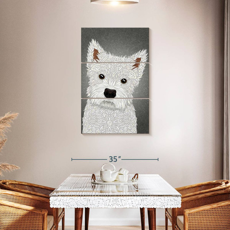 Brampt Cute West Highland Terrier Portrait, 32" H x 20" W
