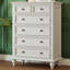 Buffet décoratif moderne en bois massif blanc