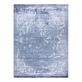 Overdyed One-of-a-Kind Rectangle 9'2" X 12'3" Hand Knotted Area Rug