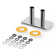 Radiator Valves Pipe Masking Set in Chrome for 50mm Pipe Centres