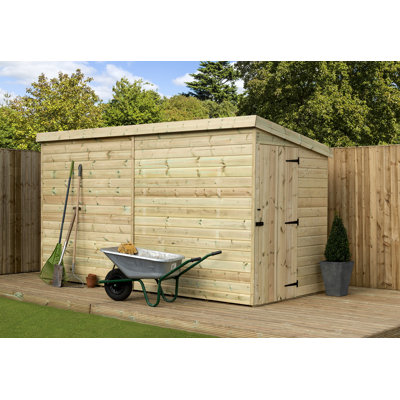 7 Ft. W x 12 Ft. D Shiplap Pent Wooden Shed