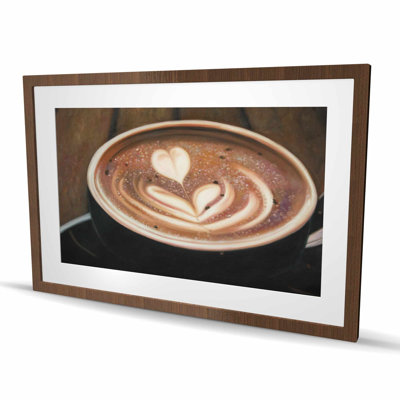 Cappuccino artistique - décor rustique noir mat