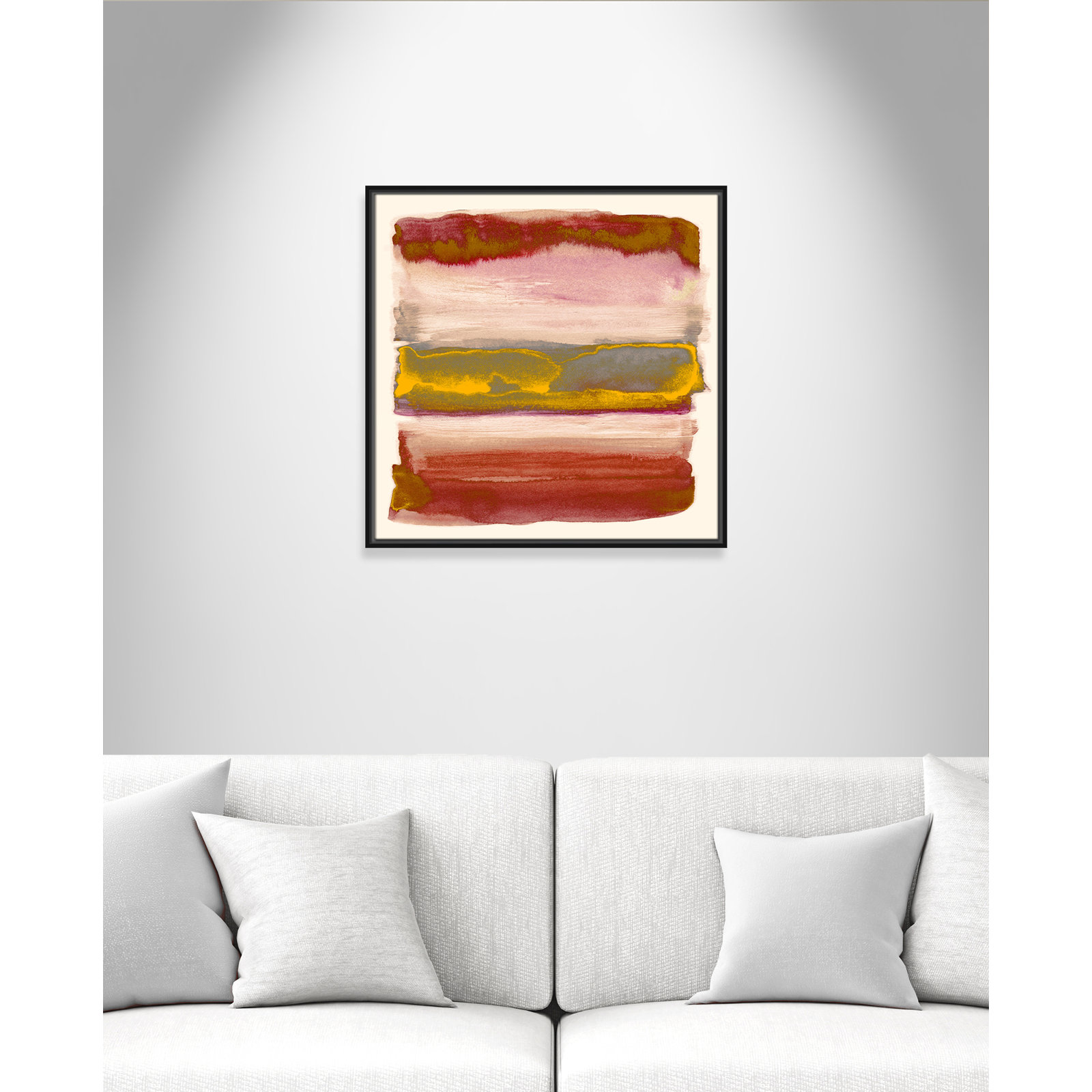 Yellow Sky II Print by Nan, 25.5" H x 25.5" W, Black