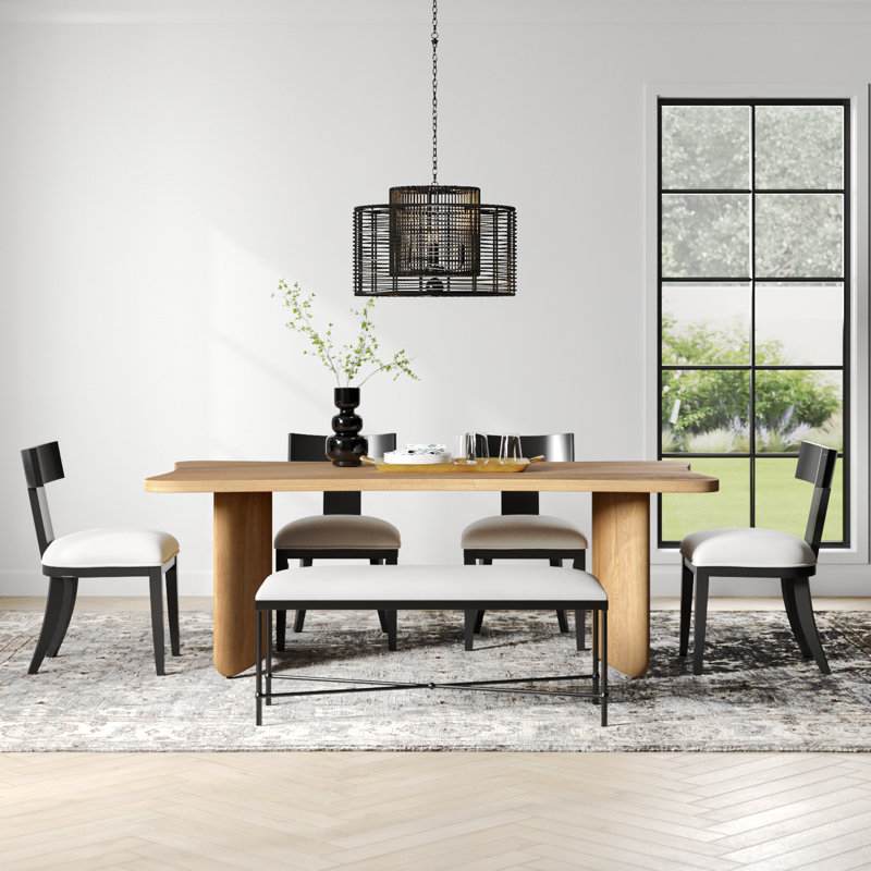 Curry Oak Solid Wood Dining Table
