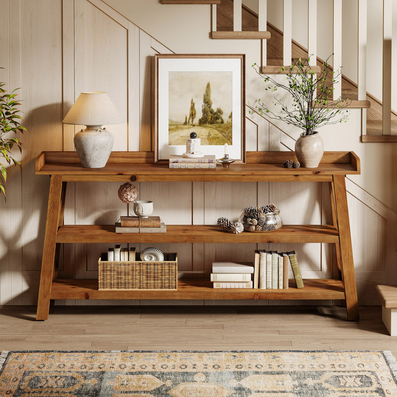 63cm Solid Wood Console Table