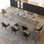 Tanjala 9 - Piece 110.23'' Extendable Sintered Stone Dining Table with 8 Leather Chairs Dining Set-1322222981