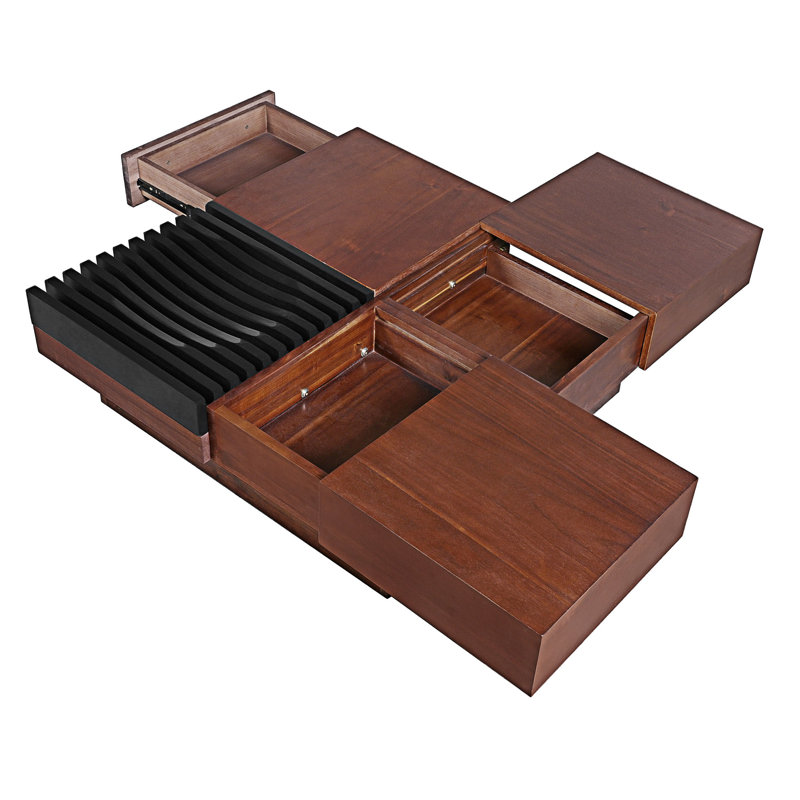 Table basse en bois avec rangement