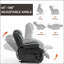 Motor Infinite Position Up to 350 LBS Electric Medium size Leatheraire Grey Power Lift Recliner Chair with 8-Point Vibration Massage and Lumbar Heating