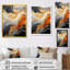Art mural doré et blanc Geode Lava II-1209764612-1209764611