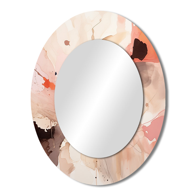 Miroir mural Distant Clouds Abricot Crush Infusion III - Rose, 43 po x 33 po