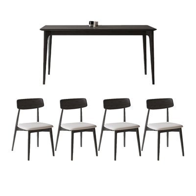 Dining table modern simple rectangular black