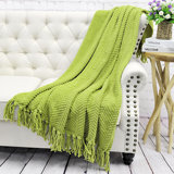 Tweed Knitted Throw Blanket