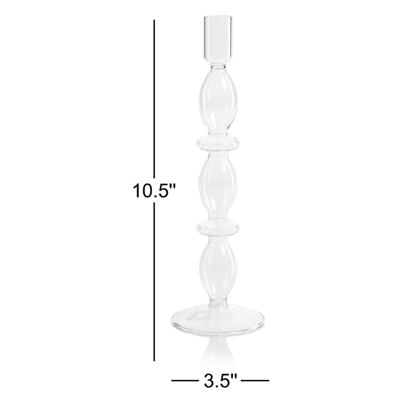 Ensemble de chandelles de table en verre 4 pièces Adrienna